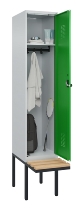 C+P Spind Evolo PLUS 0490407-10 mit Sitzbank 1 Abt.300mm Zylinder (HxBxT) 2120x300x815mm 9016/9016
