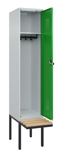 C+P Spind Evolo PLUS 0490407-10 mit Sitzbank 1 Abt.300mm Zylinder (HxBxT) 2120x300x815mm 9016/9016