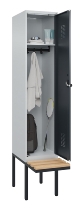 C+P Spind Evolo PLUS 0490407-10 mit Sitzbank 1 Abt.300mm Zylinder (HxBxT) 2120x300x815mm 9016/9016