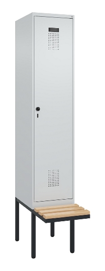 C+P Spind Evolo PLUS 0490407-10 mit Sitzbank 1 Abt.300mm Zylinder (HxBxT) 2120x300x815mm 9016/9016