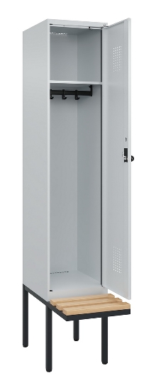 C+P Spind Evolo PLUS 0490407-10 mit Sitzbank 1 Abt.300mm Zylinder (HxBxT) 2120x300x815mm 9016/9016