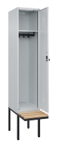 C+P Spind Evolo PLUS 0490407-10 mit Sitzbank 1 Abt.300mm Zylinder (HxBxT) 2120x300x815mm 9016/9016