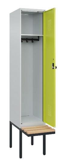C+P Spind Evolo PLUS 0490407-10 mit Sitzbank 1 Abt.300mm Zylinder (HxBxT) 2120x300x815mm 9016/9016