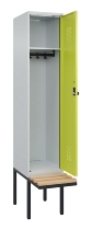 C+P Spind Evolo PLUS 0490407-10 mit Sitzbank 1 Abt.300mm Zylinder (HxBxT) 2120x300x815mm 9016/9016