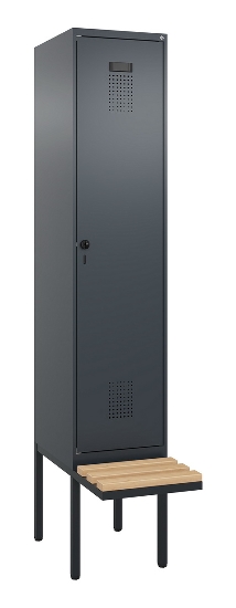 C+P Spind Evolo PLUS 0490407-10 mit Sitzbank 1 Abt.300mm Zylinder (HxBxT) 2120x300x815mm 9016/9016