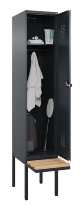 C+P Spind Evolo PLUS 0490407-10 mit Sitzbank 1 Abt.300mm Zylinder (HxBxT) 2120x300x815mm 9016/9016