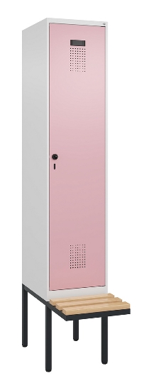 C+P Spind Evolo PLUS 0490407-10 mit Sitzbank 1 Abt.300mm Zylinder (HxBxT) 2120x300x815mm 9016/9016