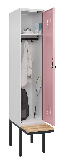 C+P Spind Evolo PLUS 0490407-10 mit Sitzbank 1 Abt.300mm Zylinder (HxBxT) 2120x300x815mm 9016/9016