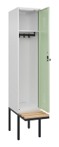 C+P Spind Evolo PLUS 0490407-10 mit Sitzbank 1 Abt.300mm Zylinder (HxBxT) 2120x300x815mm 9016/9016