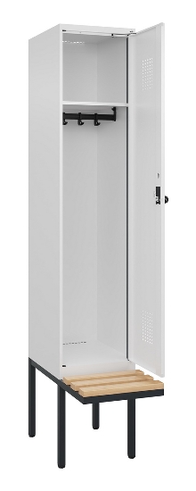 C+P Spind Evolo PLUS 0490407-10 mit Sitzbank 1 Abt.300mm Zylinder (HxBxT) 2120x300x815mm 9016/9016