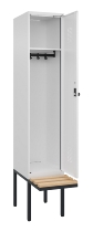 C+P Spind Evolo PLUS 0490407-10 mit Sitzbank 1 Abt.300mm Zylinder (HxBxT) 2120x300x815mm 9016/9016