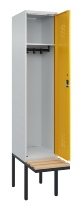 C+P Spind Evolo PLUS 0490407-10 mit Sitzbank 1 Abt.300mm Zylinder (HxBxT) 2120x300x815mm 9016/9016