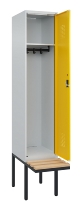 C+P Spind Evolo PLUS 0490407-10 mit Sitzbank 1 Abt.300mm Zylinder (HxBxT) 2120x300x815mm 9016/9016