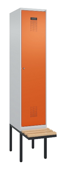 C+P Spind Evolo PLUS 0490407-10 mit Sitzbank 1 Abt.300mm Zylinder (HxBxT) 2120x300x815mm 9016/9016