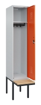 C+P Spind Evolo PLUS 0490407-10 mit Sitzbank 1 Abt.300mm Zylinder (HxBxT) 2120x300x815mm 9016/9016