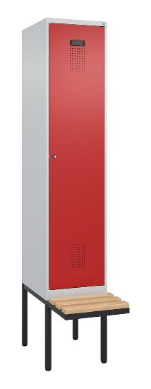 C+P Spind Evolo PLUS 0490407-10 mit Sitzbank 1 Abt.300mm Zylinder (HxBxT) 2120x300x815mm 9016/9016