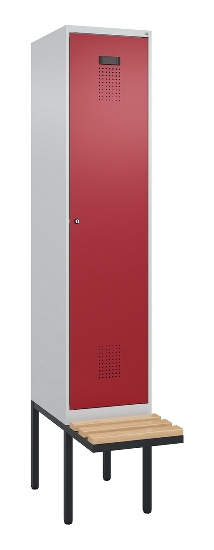 C+P Spind Evolo PLUS 0490407-10 mit Sitzbank 1 Abt.300mm Zylinder (HxBxT) 2120x300x815mm 9016/9016