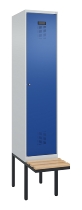 C+P Spind Evolo PLUS 0490407-10 mit Sitzbank 1 Abt.300mm Zylinder (HxBxT) 2120x300x815mm 9016/9016