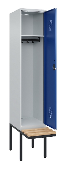 C+P Spind Evolo PLUS 0490407-10 mit Sitzbank 1 Abt.300mm Zylinder (HxBxT) 2120x300x815mm 9016/9016