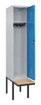 C+P Spind Evolo PLUS 0490407-10 mit Sitzbank 1 Abt.300mm Zylinder (HxBxT) 2120x300x815mm 9016/9016