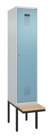 C+P Spind Evolo PLUS 0490407-10 mit Sitzbank 1 Abt.300mm Zylinder (HxBxT) 2120x300x815mm 9016/9016
