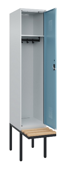 C+P Spind Evolo PLUS 0490407-10 mit Sitzbank 1 Abt.300mm Zylinder (HxBxT) 2120x300x815mm 9016/9016