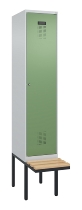 C+P Spind Evolo PLUS 0490407-10 mit Sitzbank 1 Abt.300mm Zylinder (HxBxT) 2120x300x815mm 9016/9016