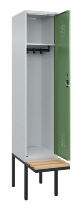 C+P Spind Evolo PLUS 0490407-10 mit Sitzbank 1 Abt.300mm Zylinder (HxBxT) 2120x300x815mm 9016/9016