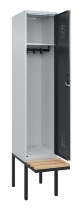 C+P Spind Evolo PLUS 0490407-10 mit Sitzbank 1 Abt.300mm Zylinder (HxBxT) 2120x300x815mm 9016/9016