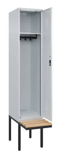 C+P Spind Evolo PLUS 0490407-10 mit Sitzbank 1 Abt.300mm Zylinder (HxBxT) 2120x300x815mm 9016/9016
