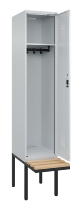 C+P Spind Evolo PLUS 0490407-10 mit Sitzbank 1 Abt.300mm Zylinder (HxBxT) 2120x300x815mm 9016/9016