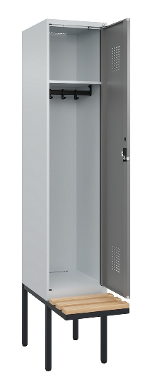 C+P Spind Evolo PLUS 0490407-10 mit Sitzbank 1 Abt.300mm Zylinder (HxBxT) 2120x300x815mm 9016/9016