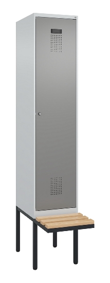 C+P Spind Evolo PLUS 0490407-10 mit Sitzbank 1 Abt.300mm Zylinder (HxBxT) 2120x300x815mm 9016/9016