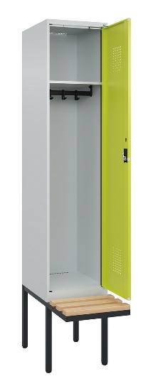 C+P Spind Evolo PLUS 0490407-10 mit Sitzbank 1 Abt.300mm Zylinder (HxBxT) 2120x300x815mm 9016/9016