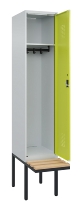 C+P Spind Evolo PLUS 0490407-10 mit Sitzbank 1 Abt.300mm Zylinder (HxBxT) 2120x300x815mm 9016/9016