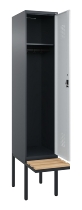C+P Spind Evolo PLUS 0490407-10 mit Sitzbank 1 Abt.300mm Zylinder (HxBxT) 2120x300x815mm 9016/9016