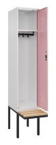 C+P Spind Evolo PLUS 0490407-10 mit Sitzbank 1 Abt.300mm Zylinder (HxBxT) 2120x300x815mm 9016/9016