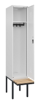 C+P Spind Evolo PLUS 0490407-10 mit Sitzbank 1 Abt.300mm Zylinder (HxBxT) 2120x300x815mm 9016/9016