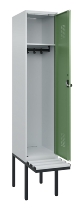 C+P Spind Evolo PLUS 0490407-10 mit Sitzbank 1 Abt.300mm Drehriegel (HxBxT) 2120x300x815mm 7016/7016