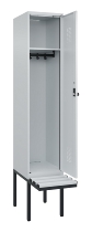 C+P Spind Evolo PLUS 0490407-10 mit Sitzbank 1 Abt.300mm Drehriegel (HxBxT) 2120x300x815mm 7016/7016