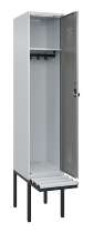 C+P Spind Evolo PLUS 0490407-10 mit Sitzbank 1 Abt.300mm Drehriegel (HxBxT) 2120x300x815mm 7016/7016