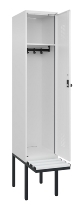 C+P Spind Evolo PLUS 0490407-10 mit Sitzbank 1 Abt.300mm Drehriegel (HxBxT) 2120x300x815mm 7016/7016