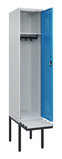 C+P Spind Evolo PLUS 0490407-10 mit Sitzbank 1 Abt.300mm Drehriegel (HxBxT) 2120x300x815mm 7016/7016