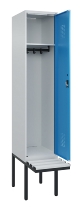 C+P Spind Evolo PLUS 0490407-10 mit Sitzbank 1 Abt.300mm Drehriegel (HxBxT) 2120x300x815mm 7016/7016