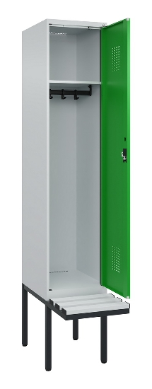 C+P Spind Evolo PLUS 0490407-10 mit Sitzbank 1 Abt.300mm Drehriegel (HxBxT) 2120x300x815mm 7016/7016