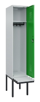 C+P Spind Evolo PLUS 0490407-10 mit Sitzbank 1 Abt.300mm Drehriegel (HxBxT) 2120x300x815mm 7016/7016