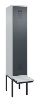 C+P Spind Evolo PLUS 0490407-10 mit Sitzbank 1 Abt.300mm Drehriegel (HxBxT) 2120x300x815mm 7016/7016