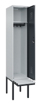 C+P Spind Evolo PLUS 0490407-10 mit Sitzbank 1 Abt.300mm Drehriegel (HxBxT) 2120x300x815mm 7016/7016
