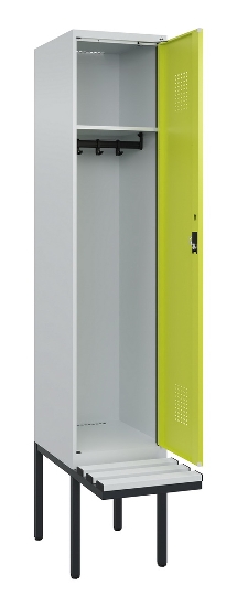 C+P Spind Evolo PLUS 0490407-10 mit Sitzbank 1 Abt.300mm Drehriegel (HxBxT) 2120x300x815mm 7016/7016