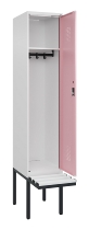C+P Spind Evolo PLUS 0490407-10 mit Sitzbank 1 Abt.300mm Drehriegel (HxBxT) 2120x300x815mm 7016/7016